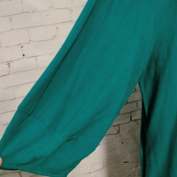 UMGEE SZ MEDIUM TEAL BOHO BEACH HIPPIE VIDE SHIFT DRESS - Picture 2 of 11